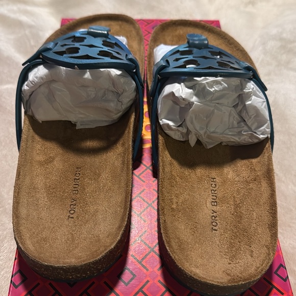 NWT Tory Burch brisk blue Millers with box and dust bag - Picture 10 of 11